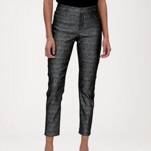 Banana Republic Modern Sloane Metallic Plaid Pant